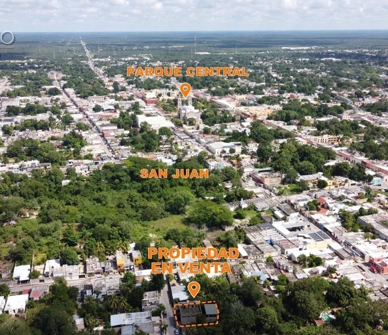 Vista aérea con la ubicación del hotel en San Juan, cerca del centro