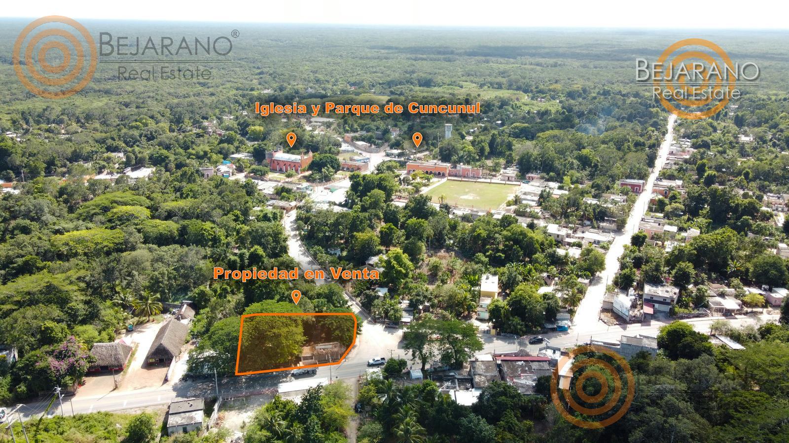 bre-cv-cuncunul-30 Vista aérea de la ubicación de la propiedad en el pueblo de Cuncunul