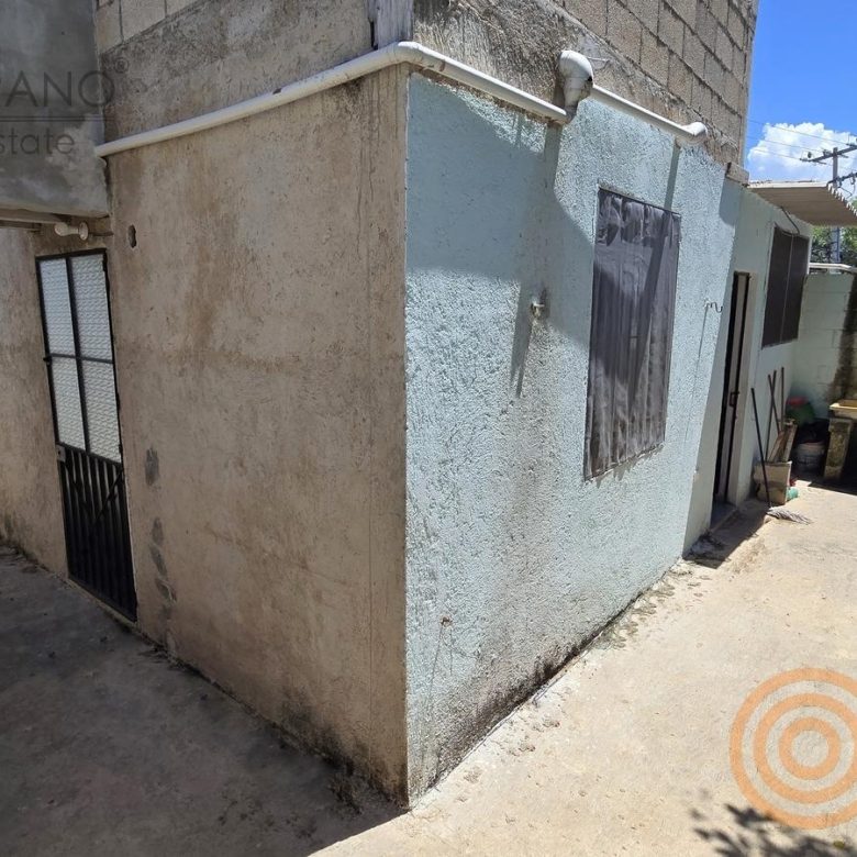 Patio trasero con puerta a la casa
