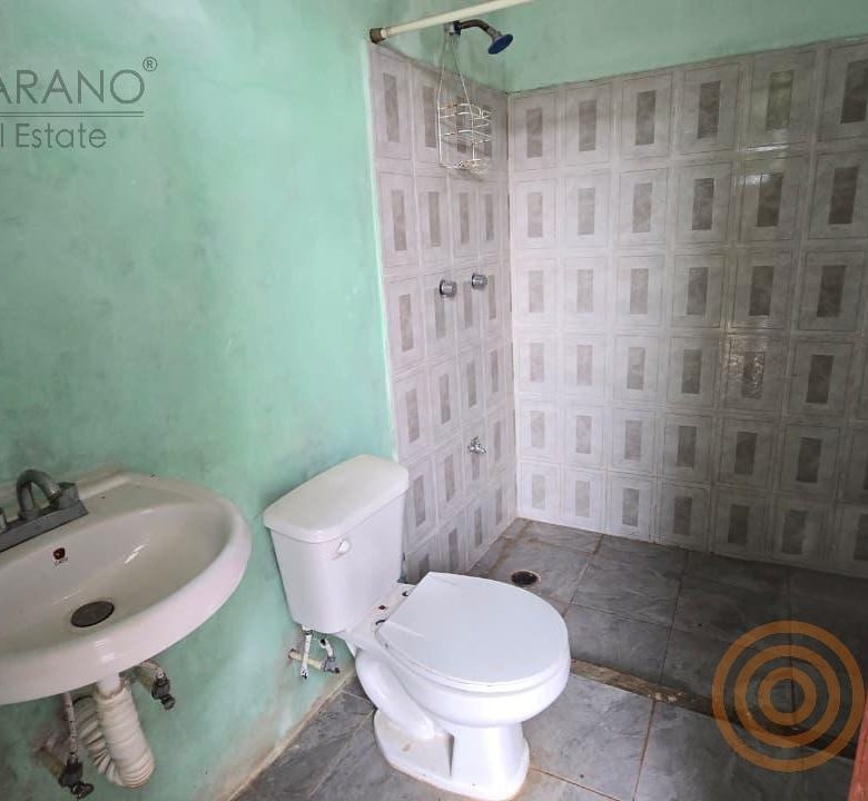 Baño de servicio con lavabo y regadera