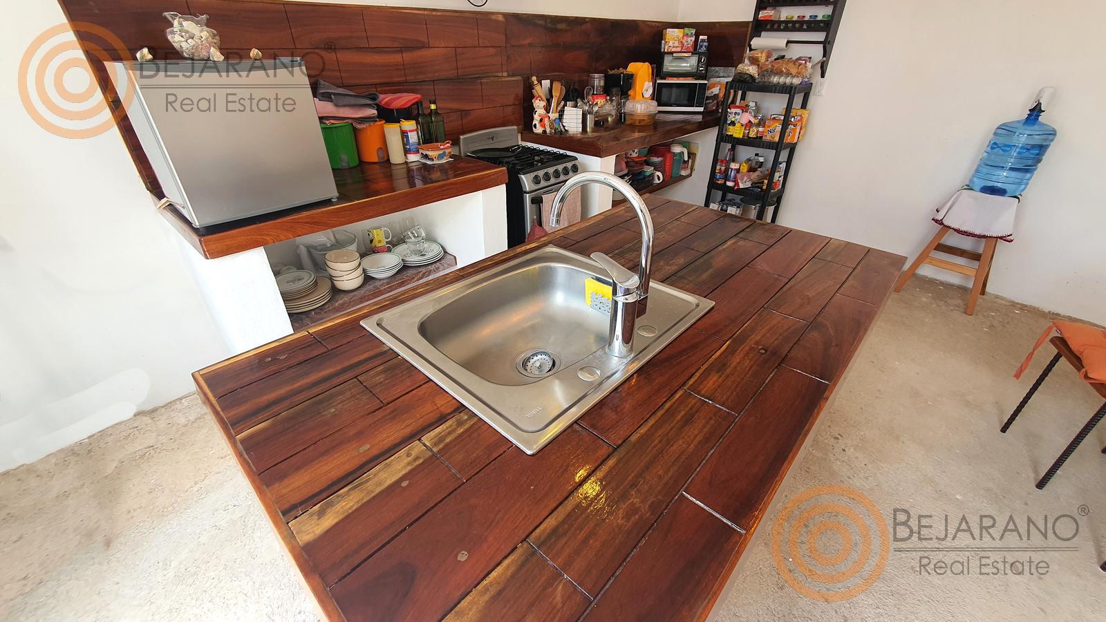 bre-cylv-c39-14 Isla de cocina con cubierta de madera maciza y tarja