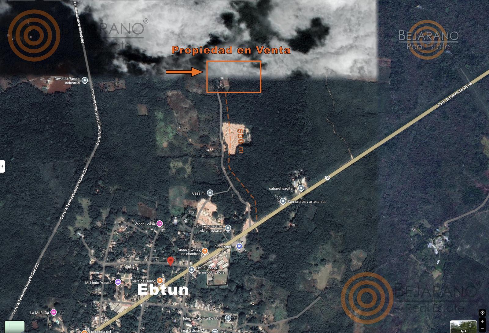 bre-rv-ebtun-19 Mapa de ubicación del rancho en Ebtún, a 10 minutos de Valladolid, Yucatán