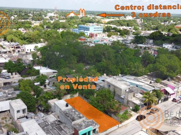 Vista aérea del terreno en San Juan, a 3 cuadras del centro de Valladolid