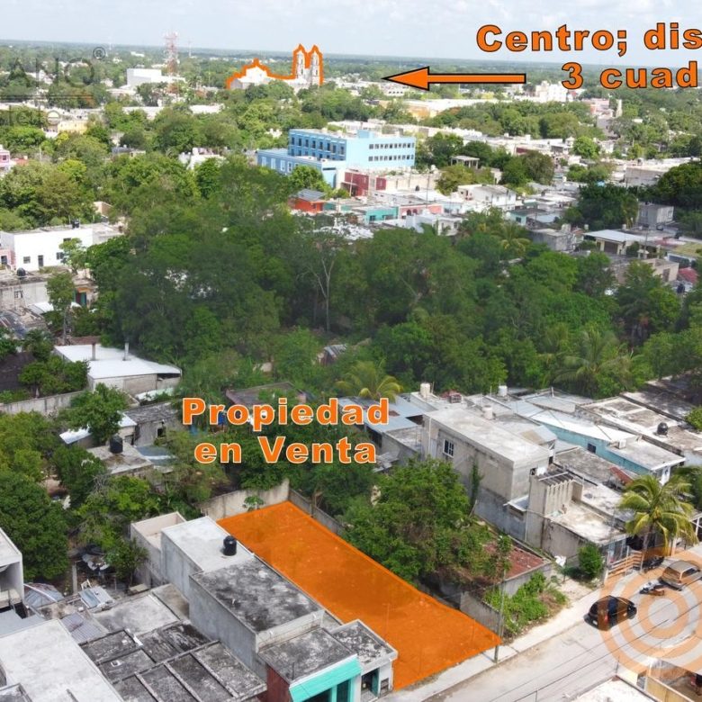 Vista aérea del terreno en San Juan, a 3 cuadras del centro de Valladolid