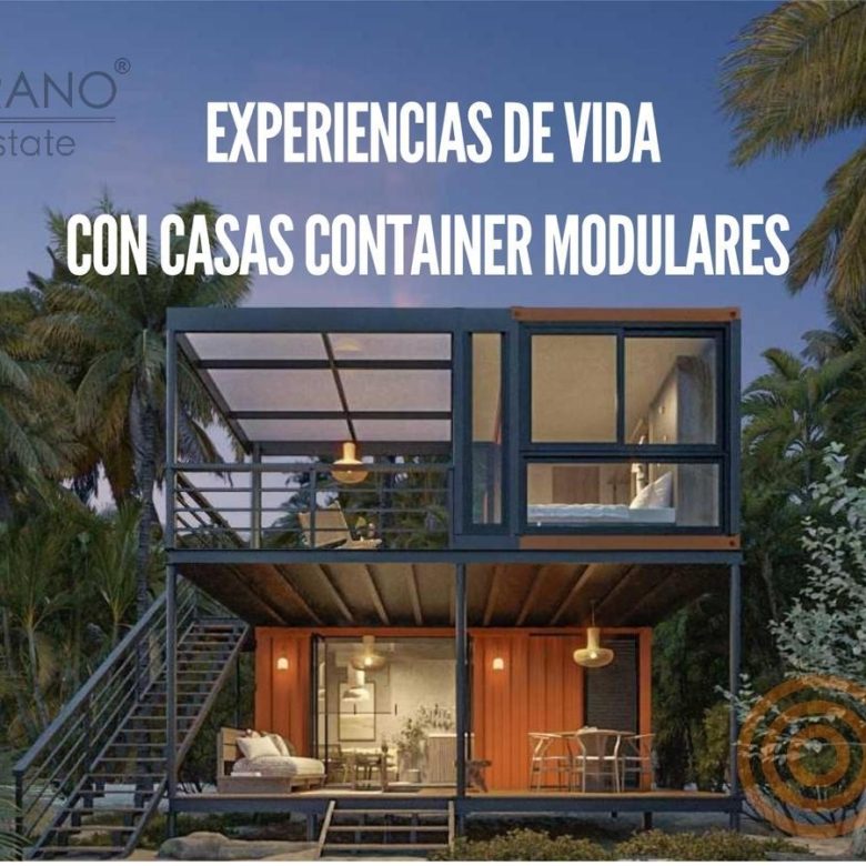 Casa en contenedores modular con terraza, ilustración del proyecto