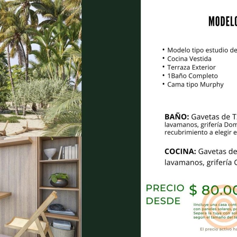 Modelo Medellín: casa de contenedor tipo estudio con terraza