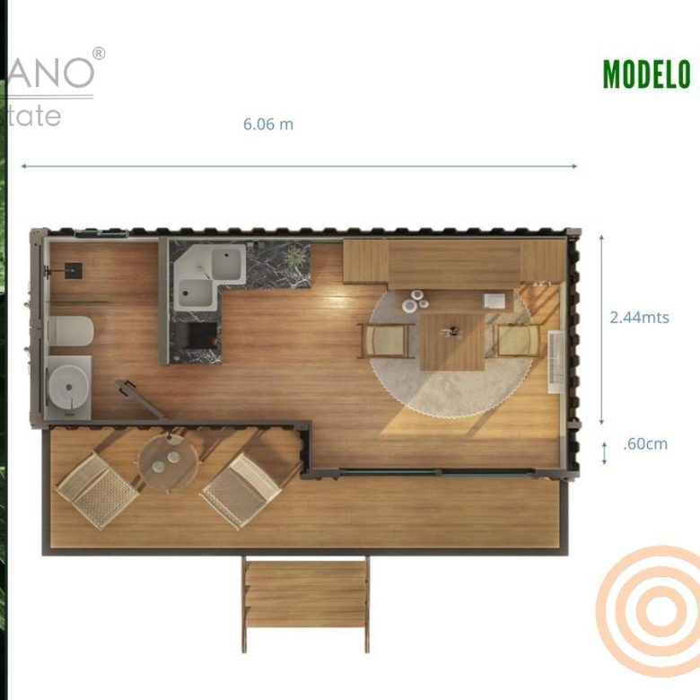 Plano del modelo Medellín con sus medidas