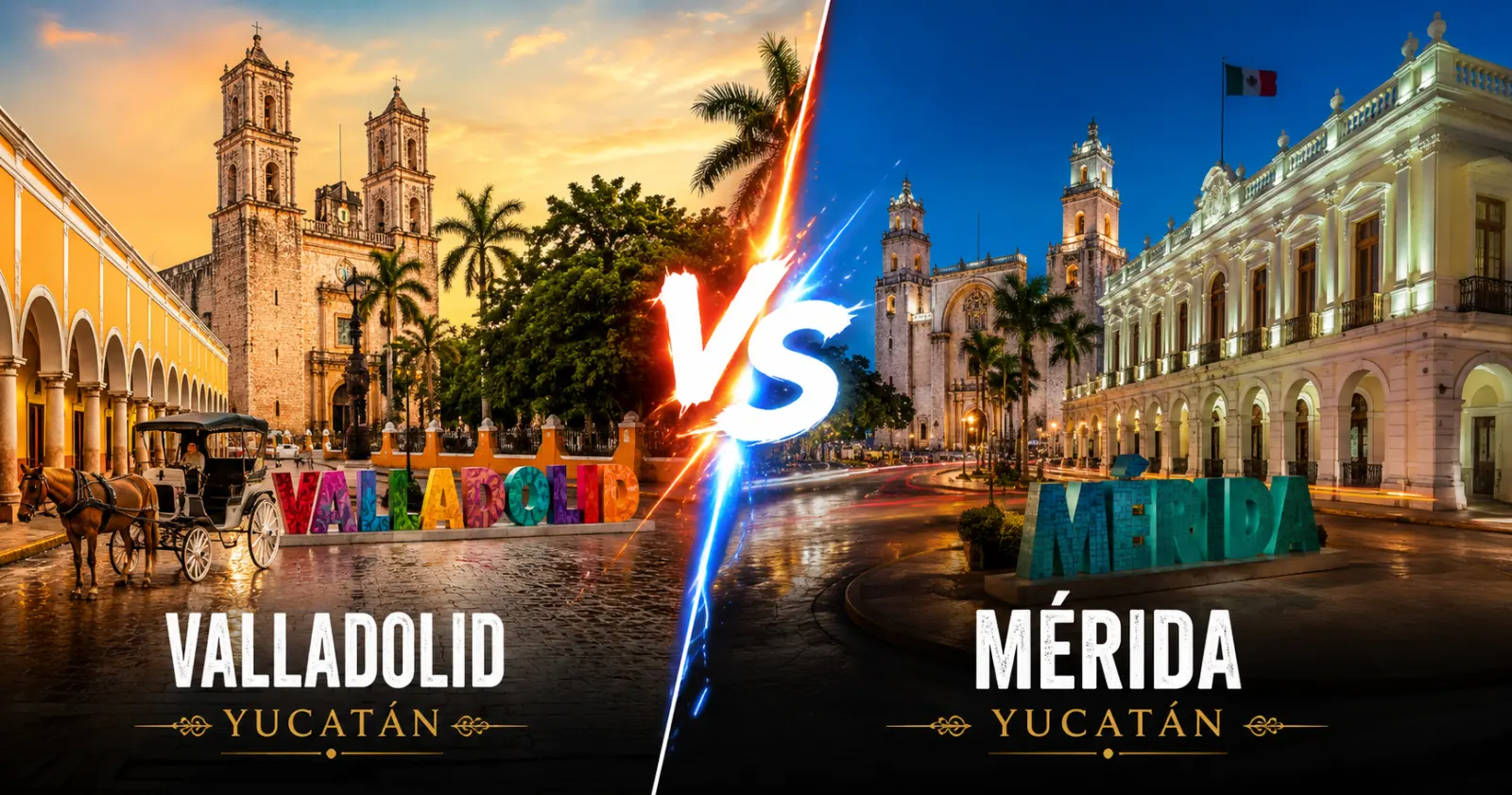 Valladolid y Mérida, Yucatán, comparadas para vivir